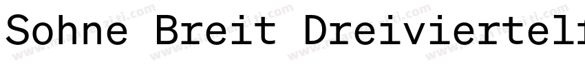 Sohne Breit Dreiviertelfett字体转换